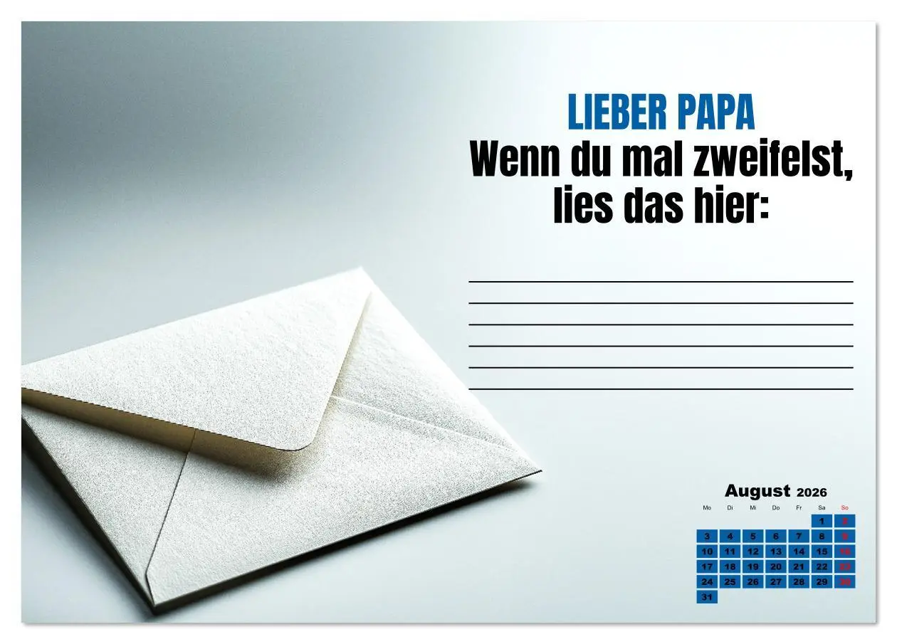 Bild: 9783516640748 | Kalender für Papa - Was ich dir sagen will (Tischkalender 2026 DIN...