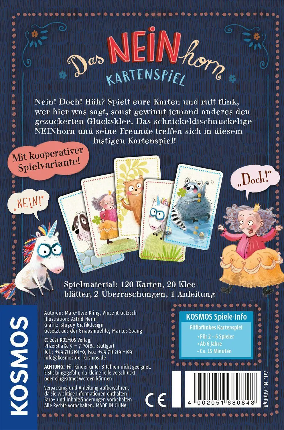 Bild: 4002051680848 | Das NEINhorn - Kartenspiel | Marc-Uwe Kling | Spiel | Brettspiel