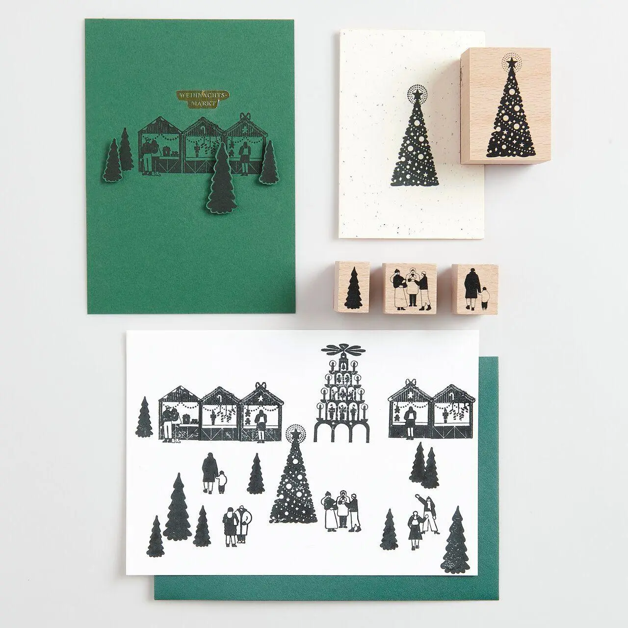 Stempelset Weihnachtsmarkt FSC 100%