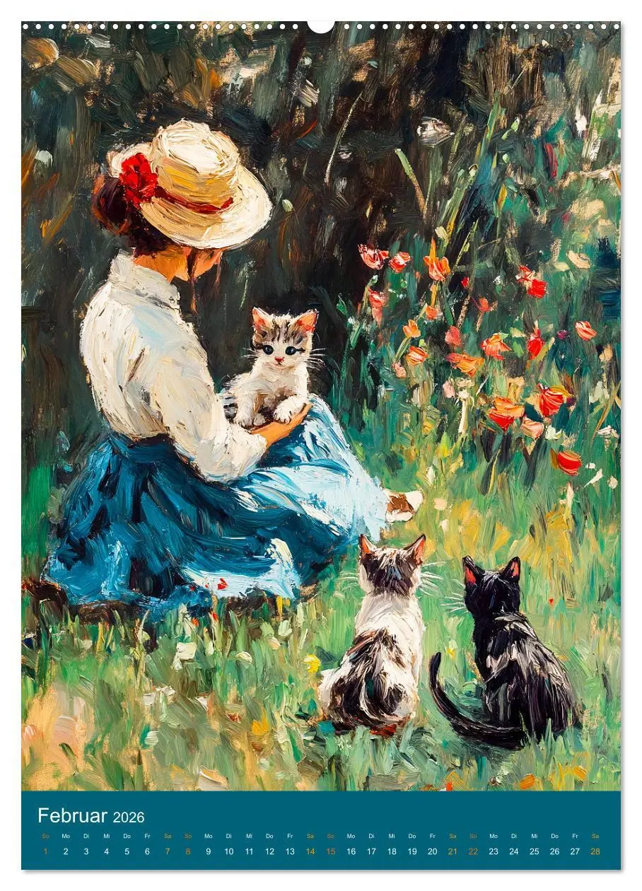 Bild: 9783516250848 | Katzen und Kunst - Samtige Herrscher der impressionistischen Gärten...