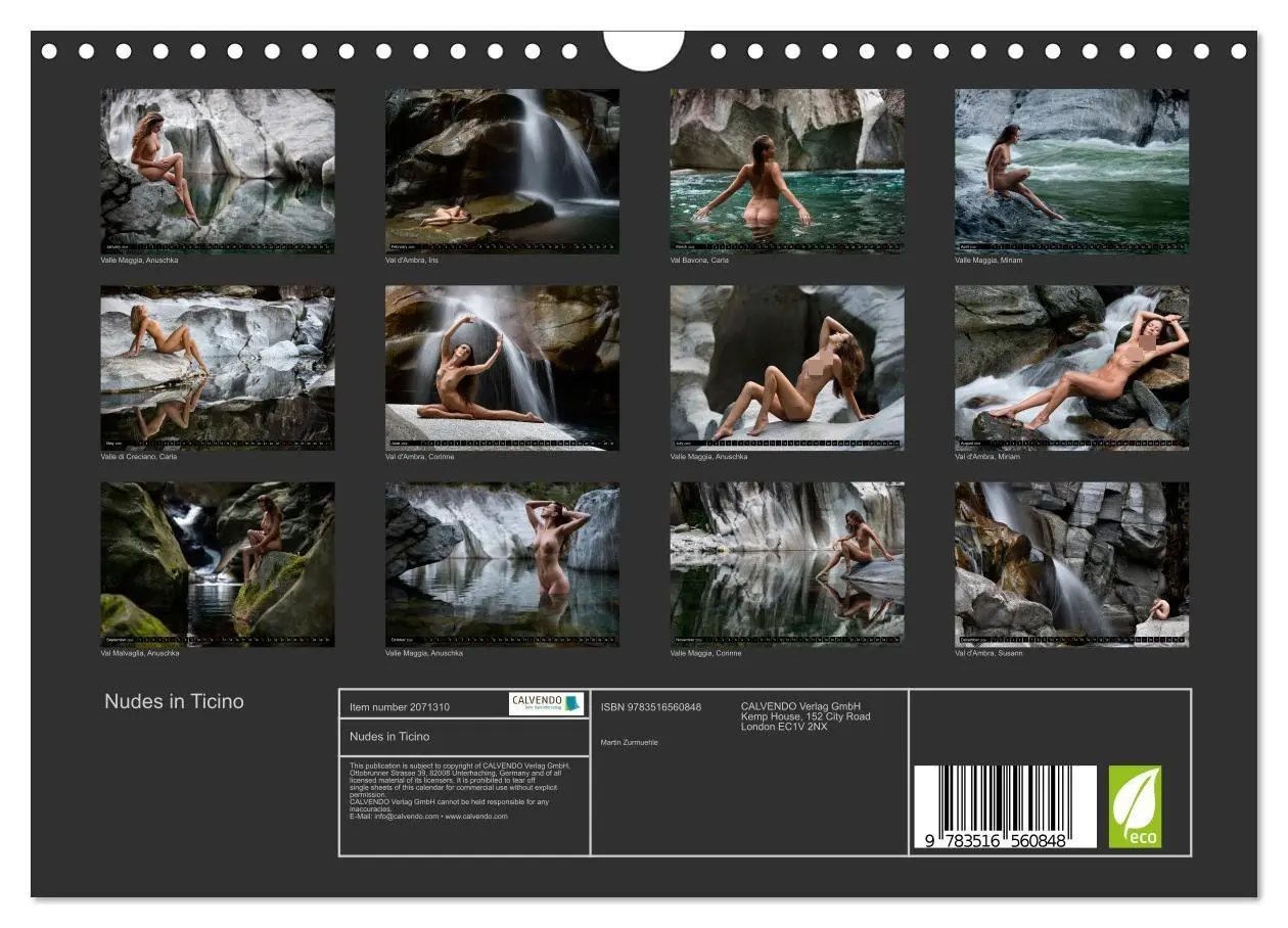 Bild: 9783516560848 | Nudes in Ticino (Wall Calendar 2026 DIN A4 landscape), CALVENDO 12...
