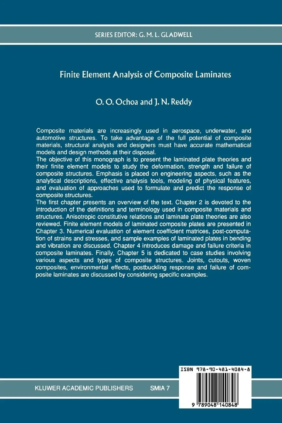 Rückseite: 9789048140848 | Finite Element Analysis of Composite Laminates | J. N. Reddy (u. a.)