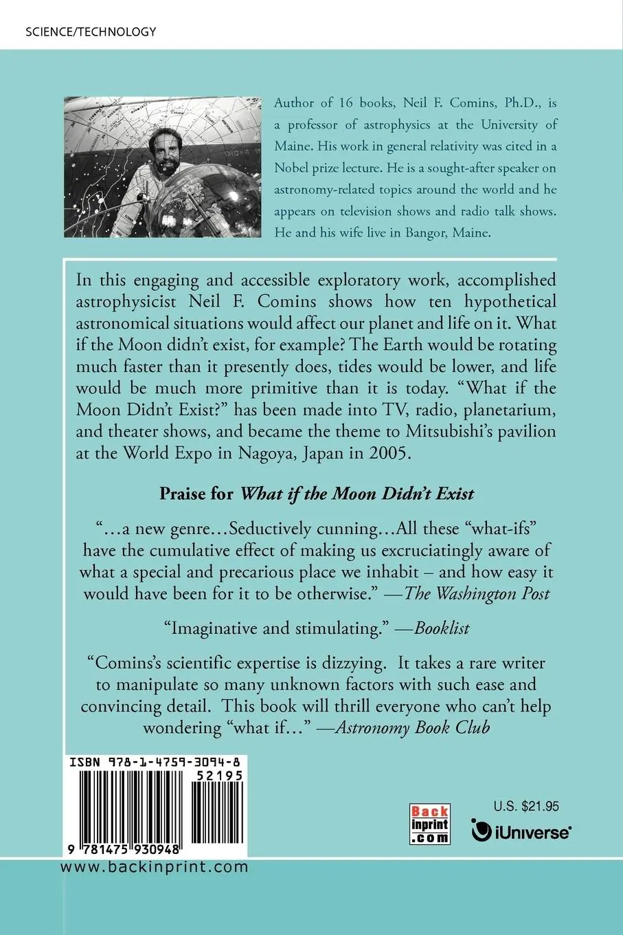 Rückseite: 9781475930948 | What if the Moon Didn't Exist? | Neil F. Comins | Taschenbuch | 2012