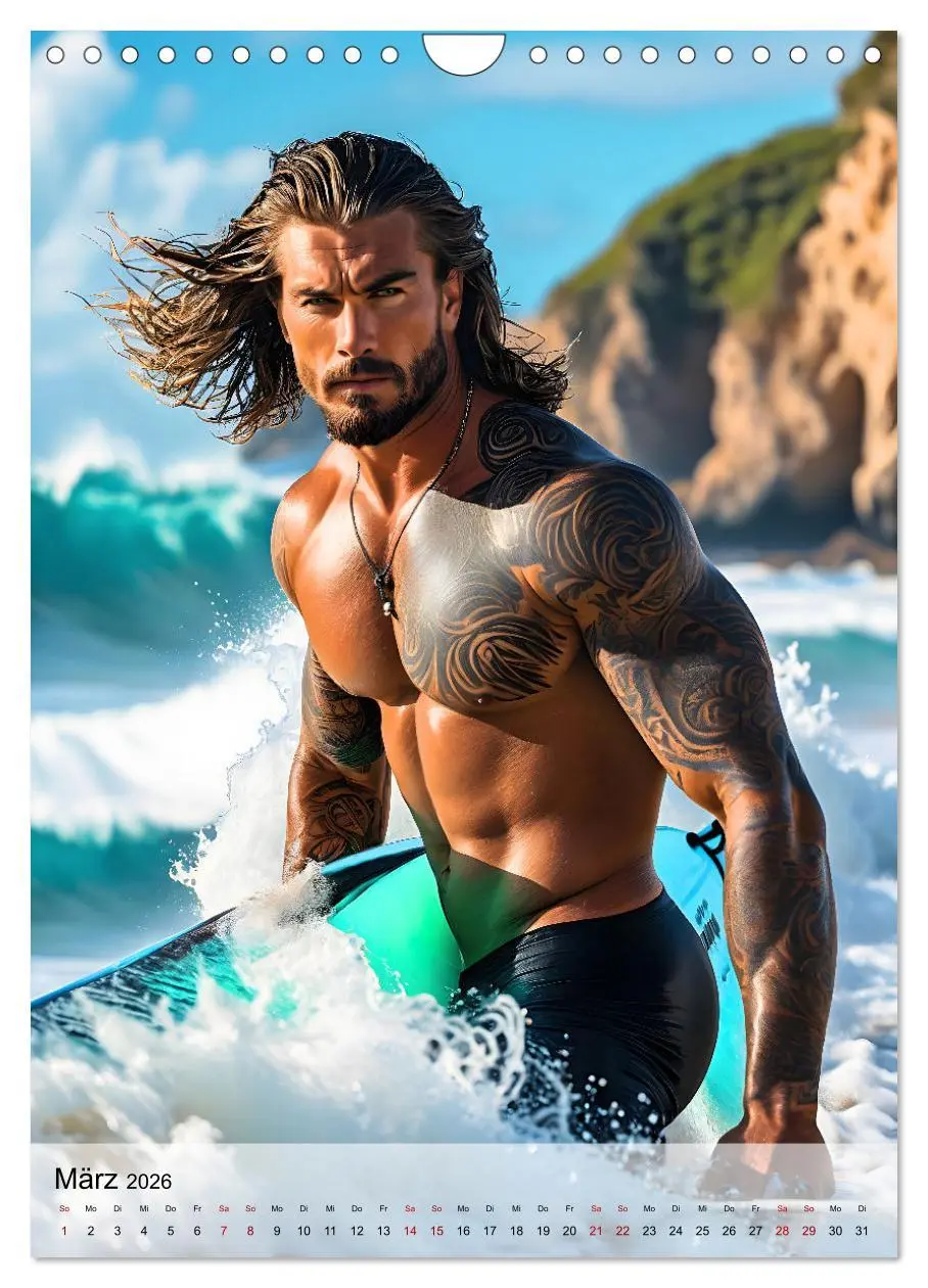 Bild: 9783516240948 | Surferboys - coole Jungs unter heißer Sonne (Wandkalender 2026 DIN...
