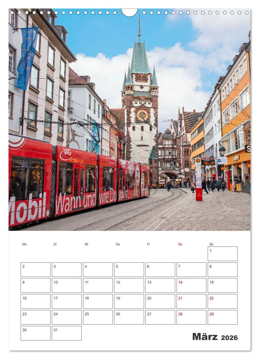 Bild: 9783516310948 | Freiburg - Reiseplaner (Wandkalender 2026 DIN A3 hoch), CALVENDO...