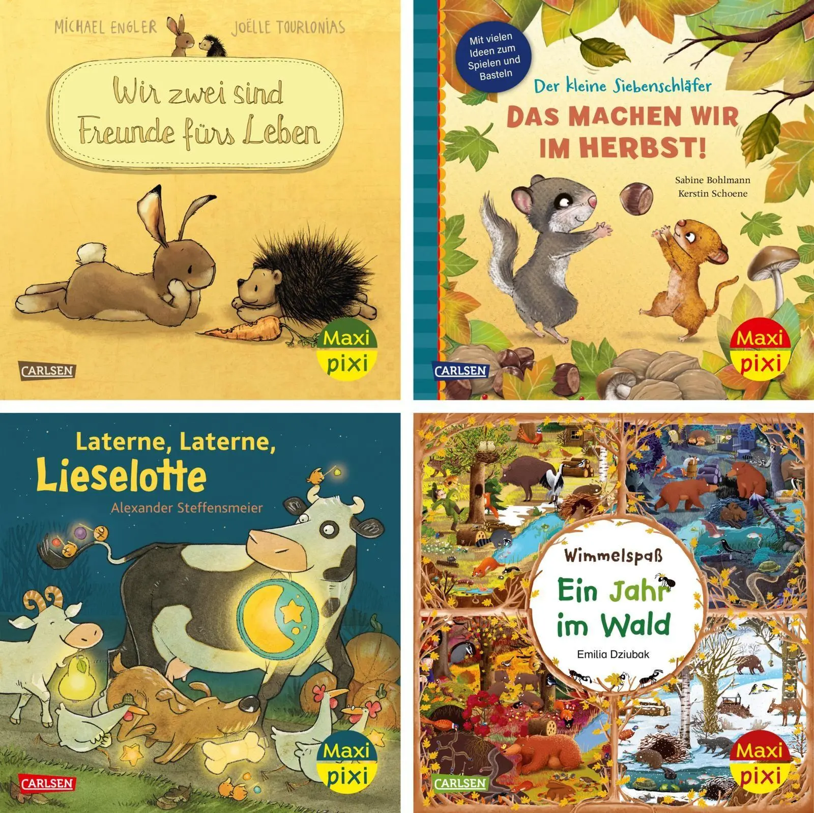 Cover: 9783551030948 | Maxi-Pixi-4er-Set 130: Mein kuscheliger Bilderbuch-Herbst (4x1...