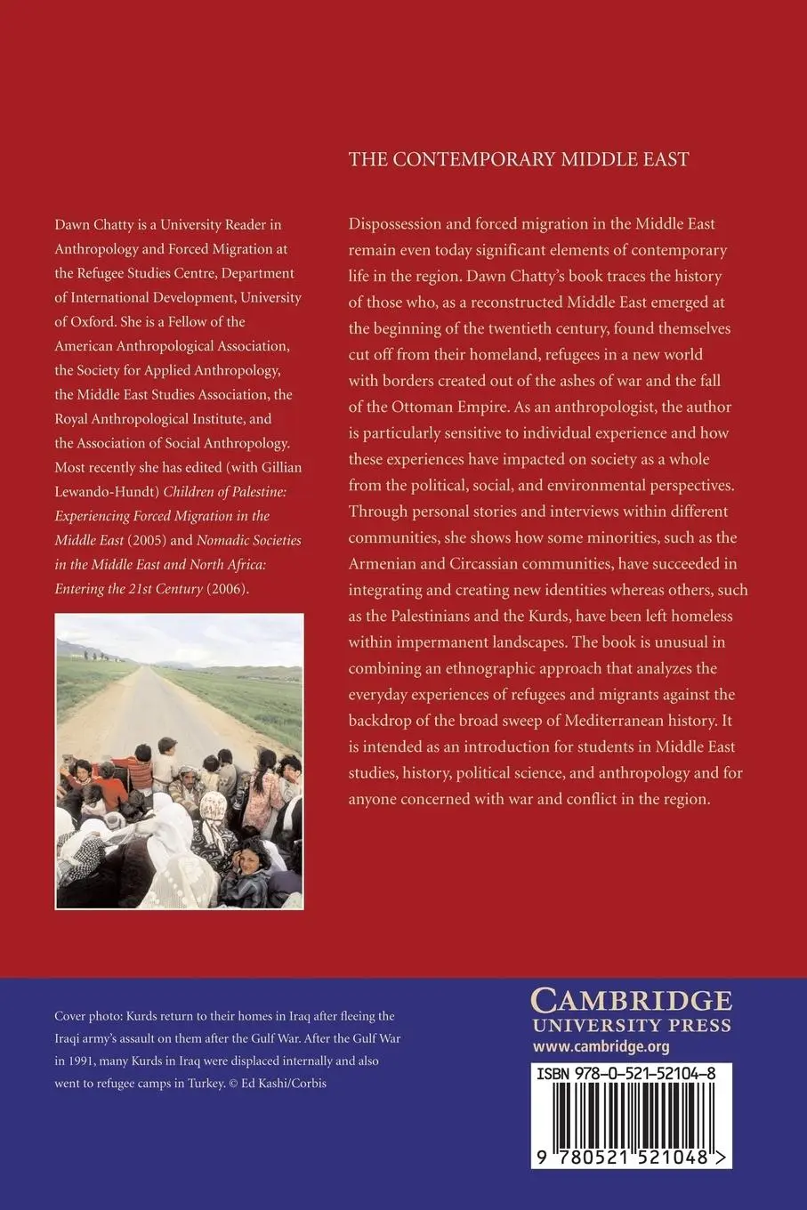 Rückseite: 9780521521048 | Displacement and Dispossession in the Modern Middle East | Dawn Chatty