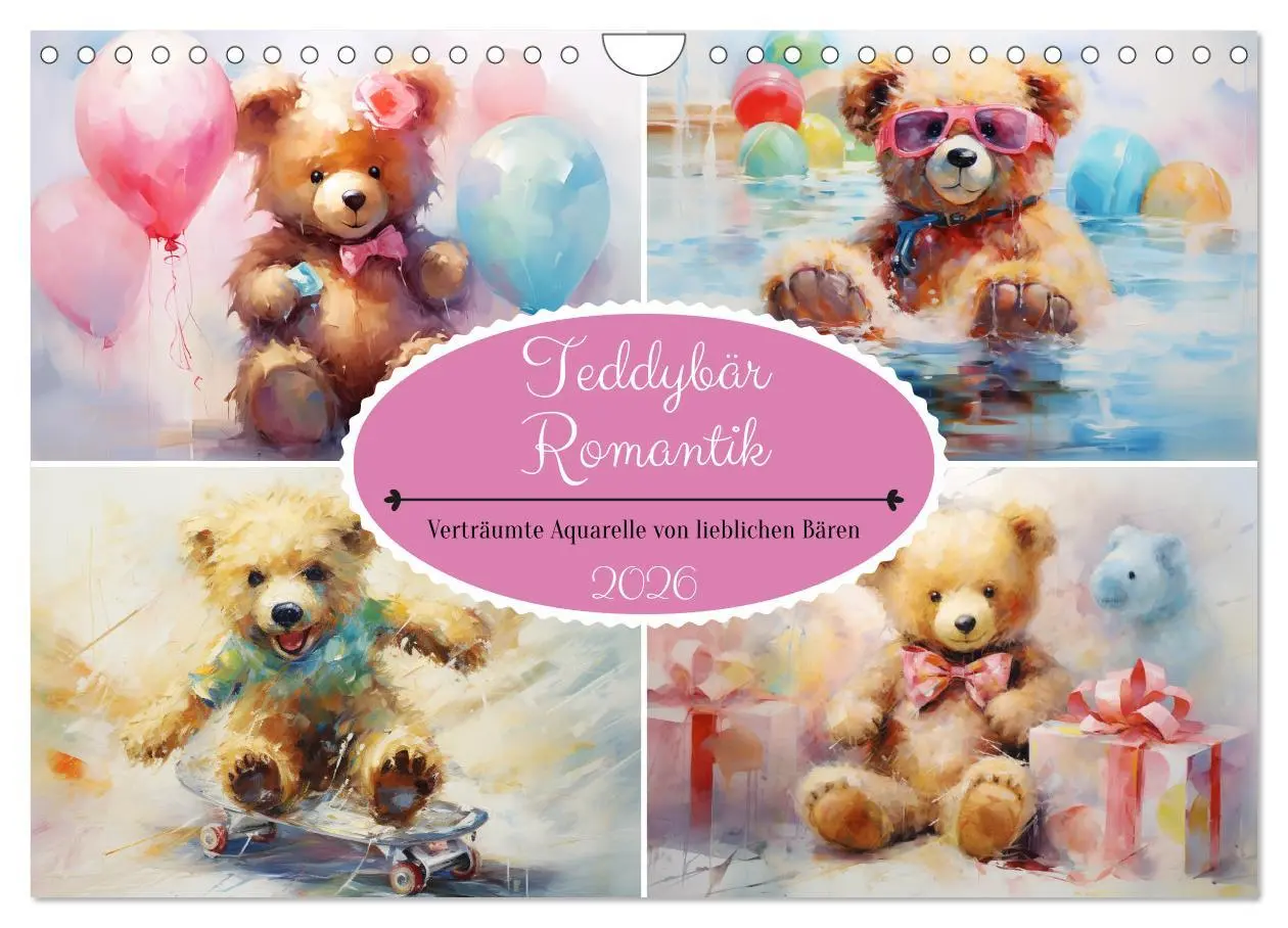 Cover: 9783457351048 | Teddybär Romantik. Verträumte Aquarelle von lieblichen Bären...