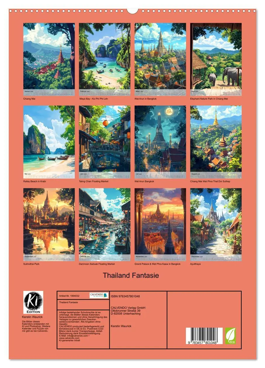 Bild: 9783457801048 | Thailand Fantasie (hochwertiger Premium Wandkalender 2026 DIN A2...