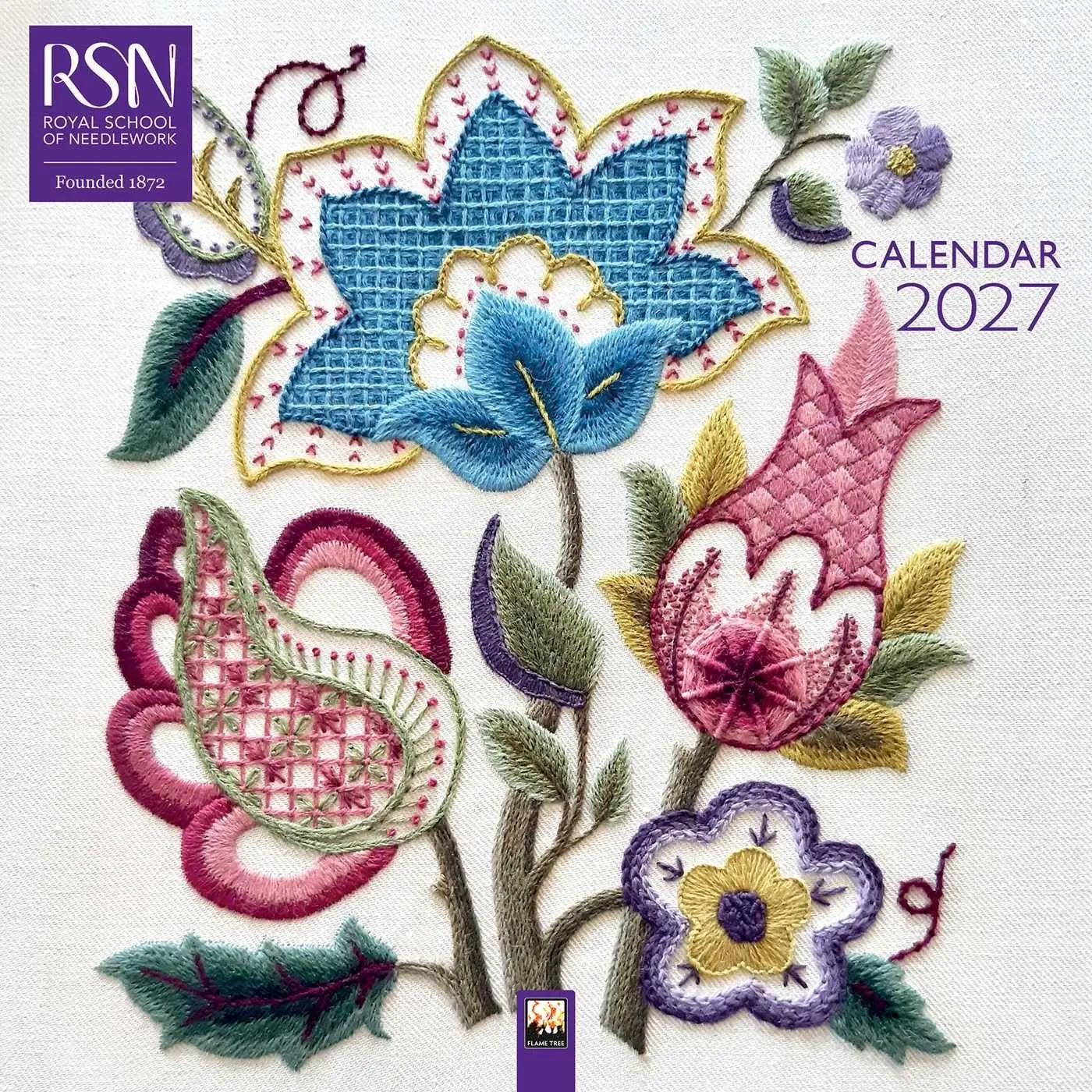 Cover: 9781806941148 | Royal School of Needlework 2027 - Original Flame Tree...