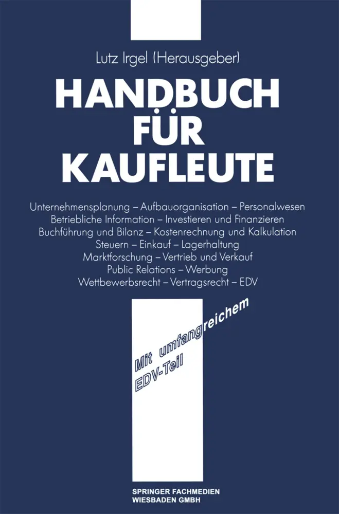 Cover: 9783409991148 | Handbuch für Kaufleute | Lutz Irgel | Taschenbuch | Deutsch | 1991