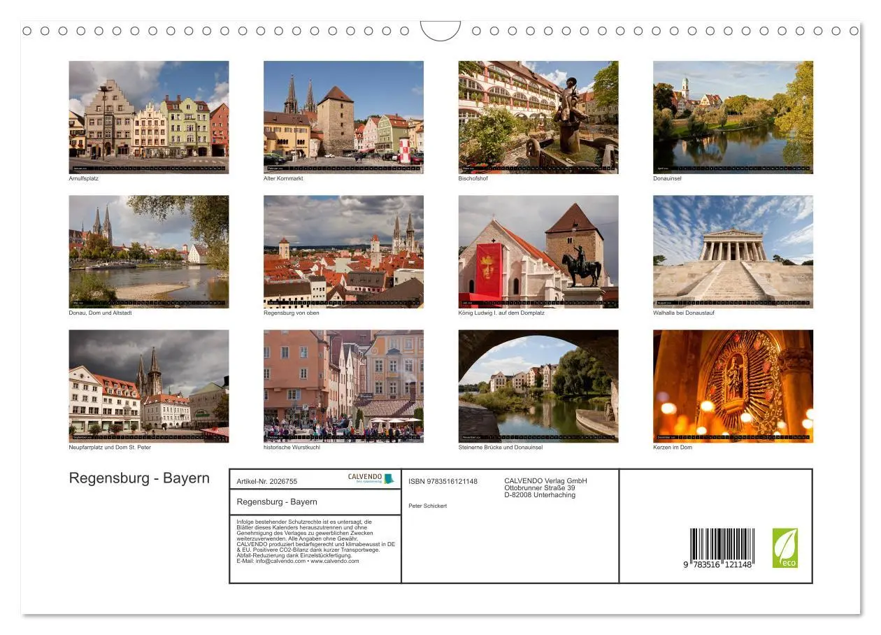 Bild: 9783516121148 | Regensburg - Bayern (Wandkalender 2026 DIN A3 quer), CALVENDO...