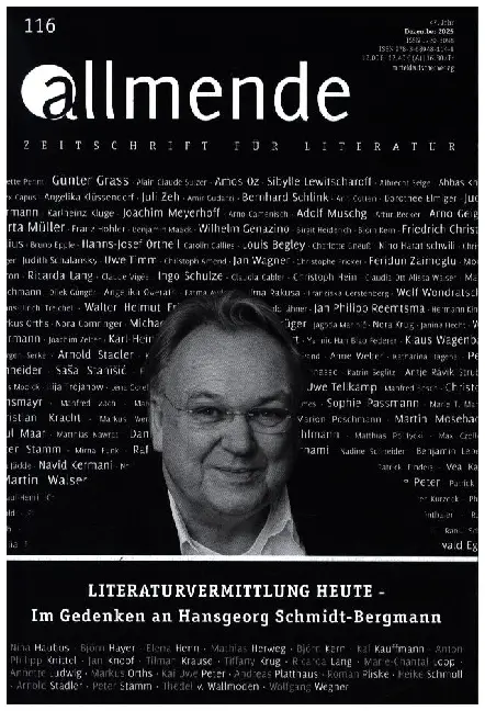 Cover: 9783689481148 | Allmende 116 - Zeitschrift für Literatur | V. | Taschenbuch | 112 S.