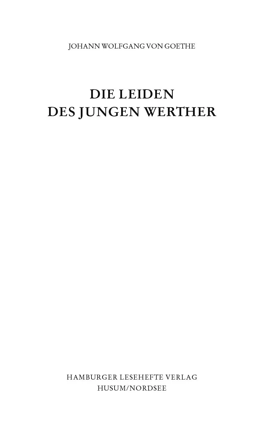 Bild: 9783872911148 | Die Leiden des jungen Werther | Ein Roman in Briefen | Goethe | Buch