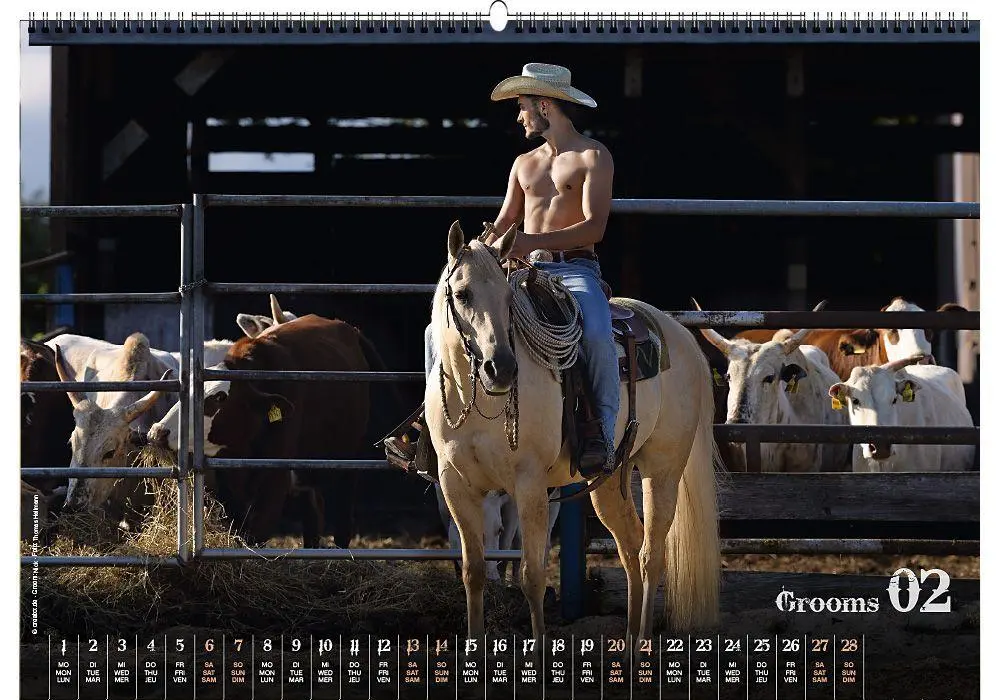 Bild: 9783949471148 | Grooms 2027 | Erotische Fotos von Stallburschen im Westernreitstall