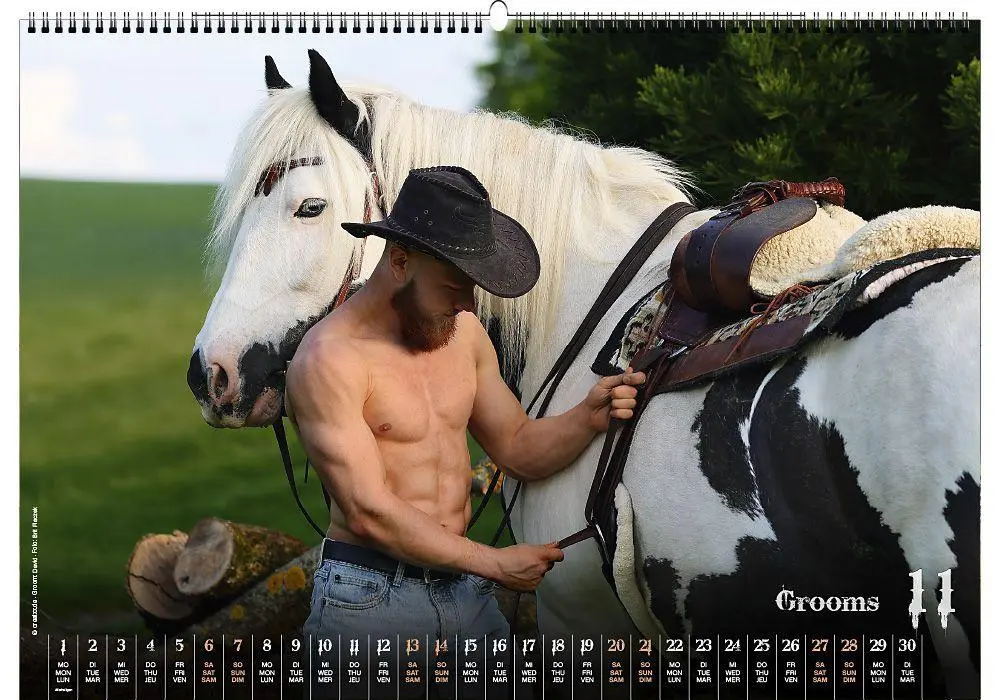 Bild: 9783949471148 | Grooms 2027 | Erotische Fotos von Stallburschen im Westernreitstall