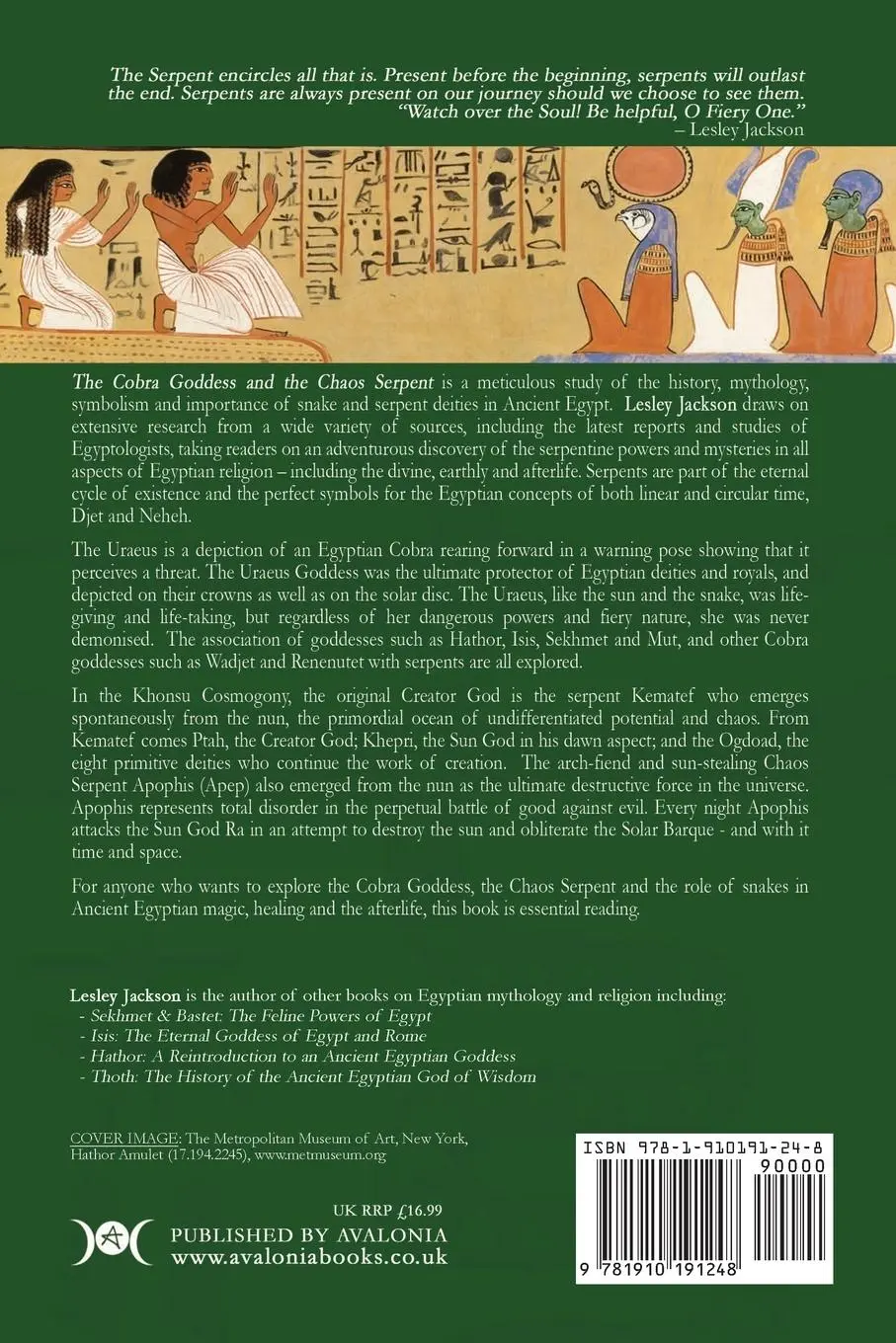 Rückseite: 9781910191248 | The Cobra Goddess &amp; the Chaos Serpent | in Ancient Egypt | Jackson