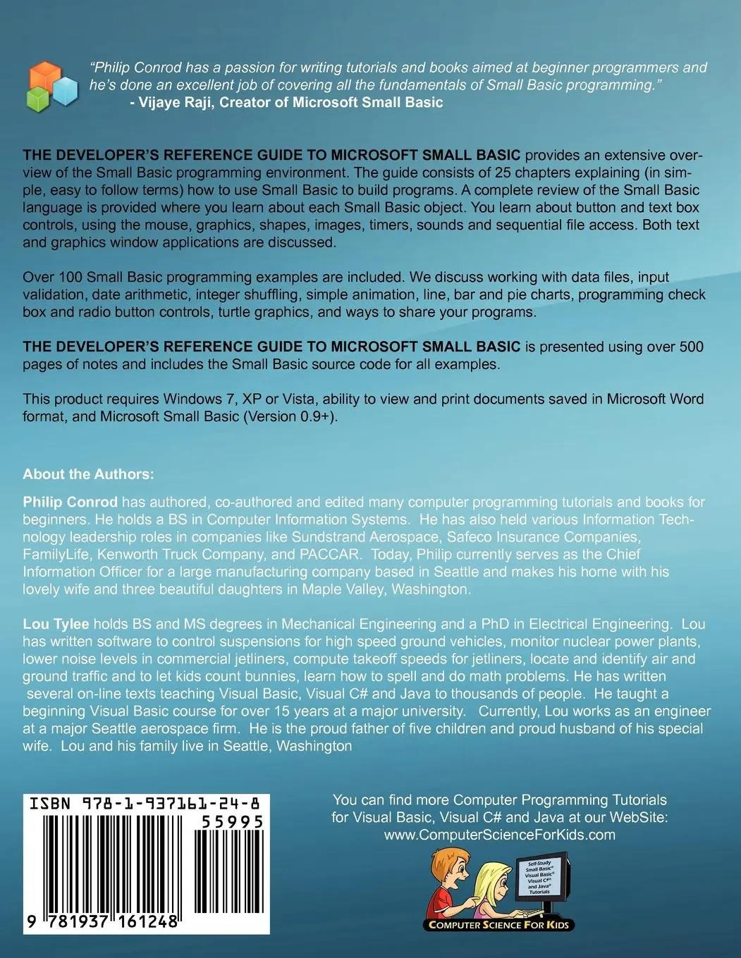 Rückseite: 9781937161248 | The Developer's Reference Guide to Microsoft Small Basic | Taschenbuch