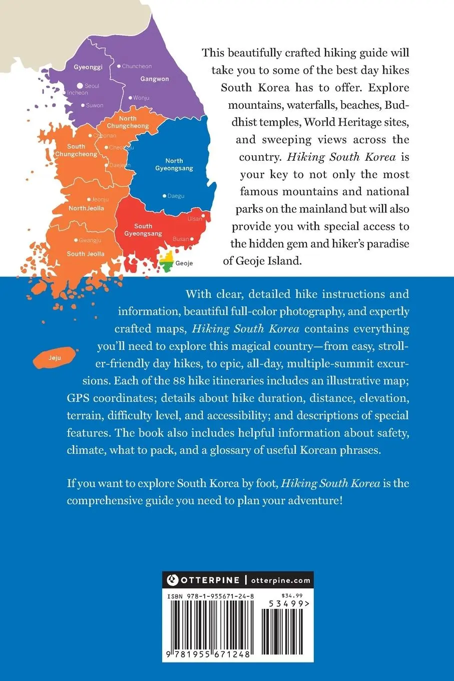 Rückseite: 9781955671248 | Hiking South Korea | 88 Day Hikes from Sandy Beaches to Rocky Peaks