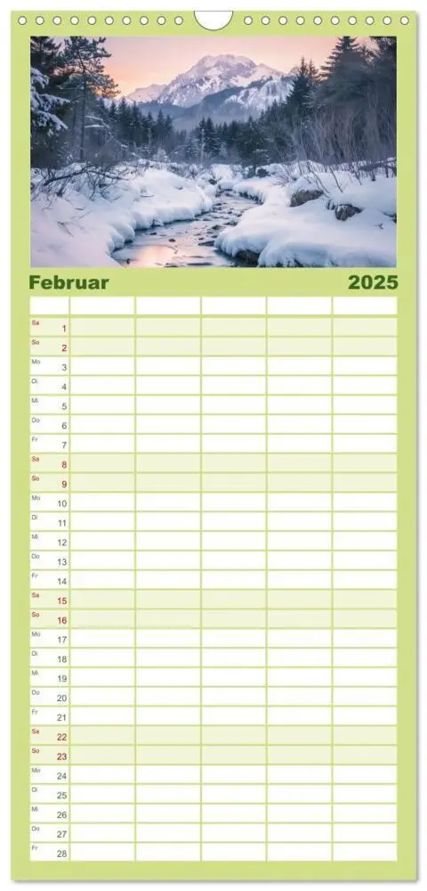 Bild: 9783457191248 | Familienplaner 2025 - Im Reich der Berge mit 5 Spalten...
