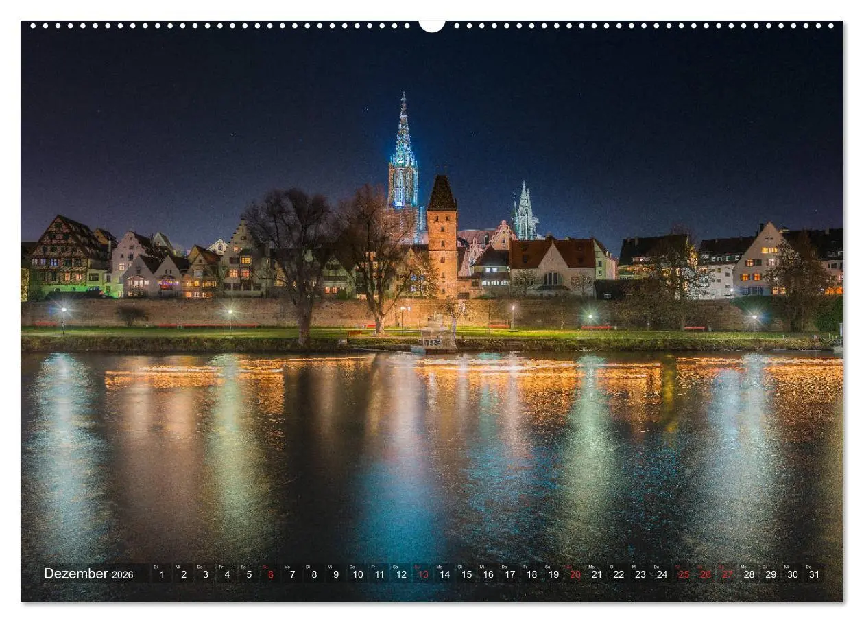 Bild: 9783457711248 | Ulm für Nachtspatzen (hochwertiger Premium Wandkalender 2026 DIN A2...