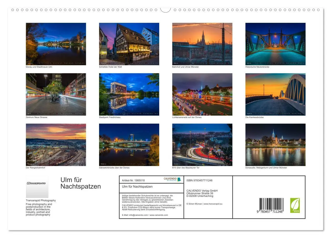 Bild: 9783457711248 | Ulm für Nachtspatzen (hochwertiger Premium Wandkalender 2026 DIN A2...