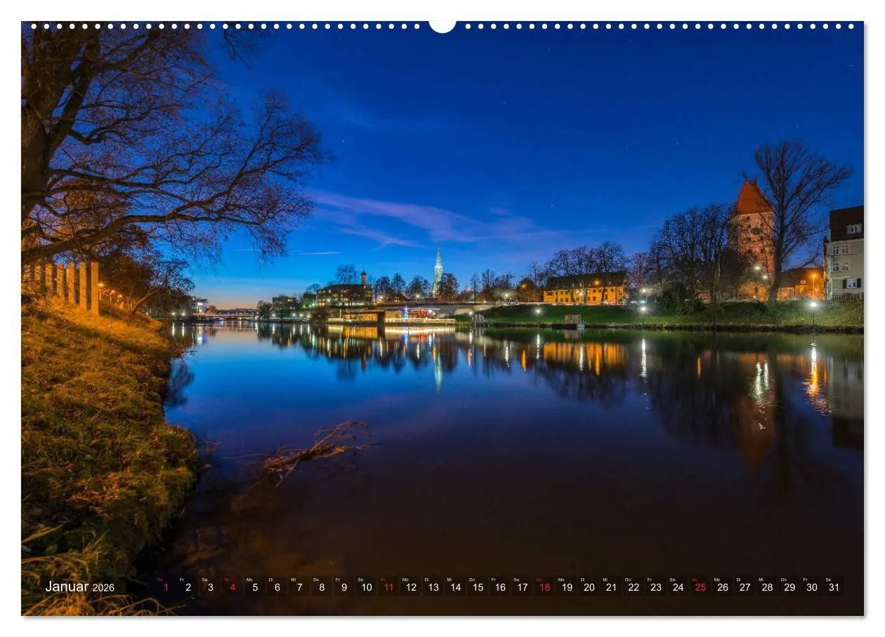 Bild: 9783457711248 | Ulm für Nachtspatzen (hochwertiger Premium Wandkalender 2026 DIN A2...