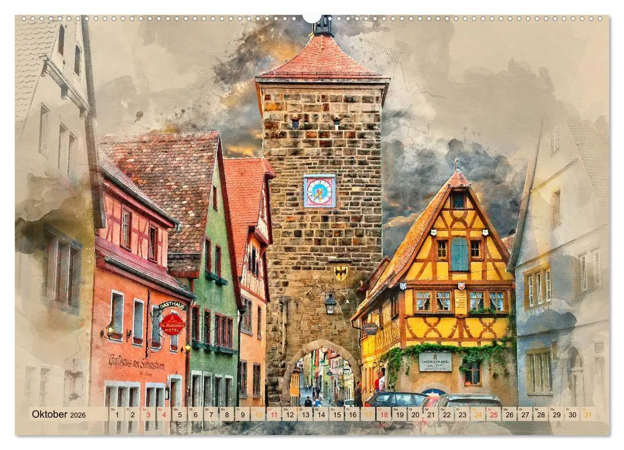Bild: 9783457881248 | Romantische Städte - Rothenburg ob der Tauber (Wandkalender 2026...