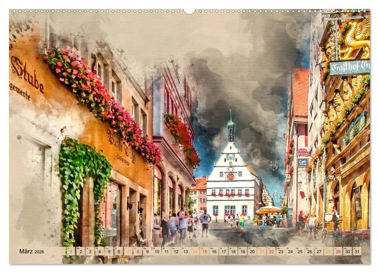 Bild: 9783457881248 | Romantische Städte - Rothenburg ob der Tauber (Wandkalender 2026...