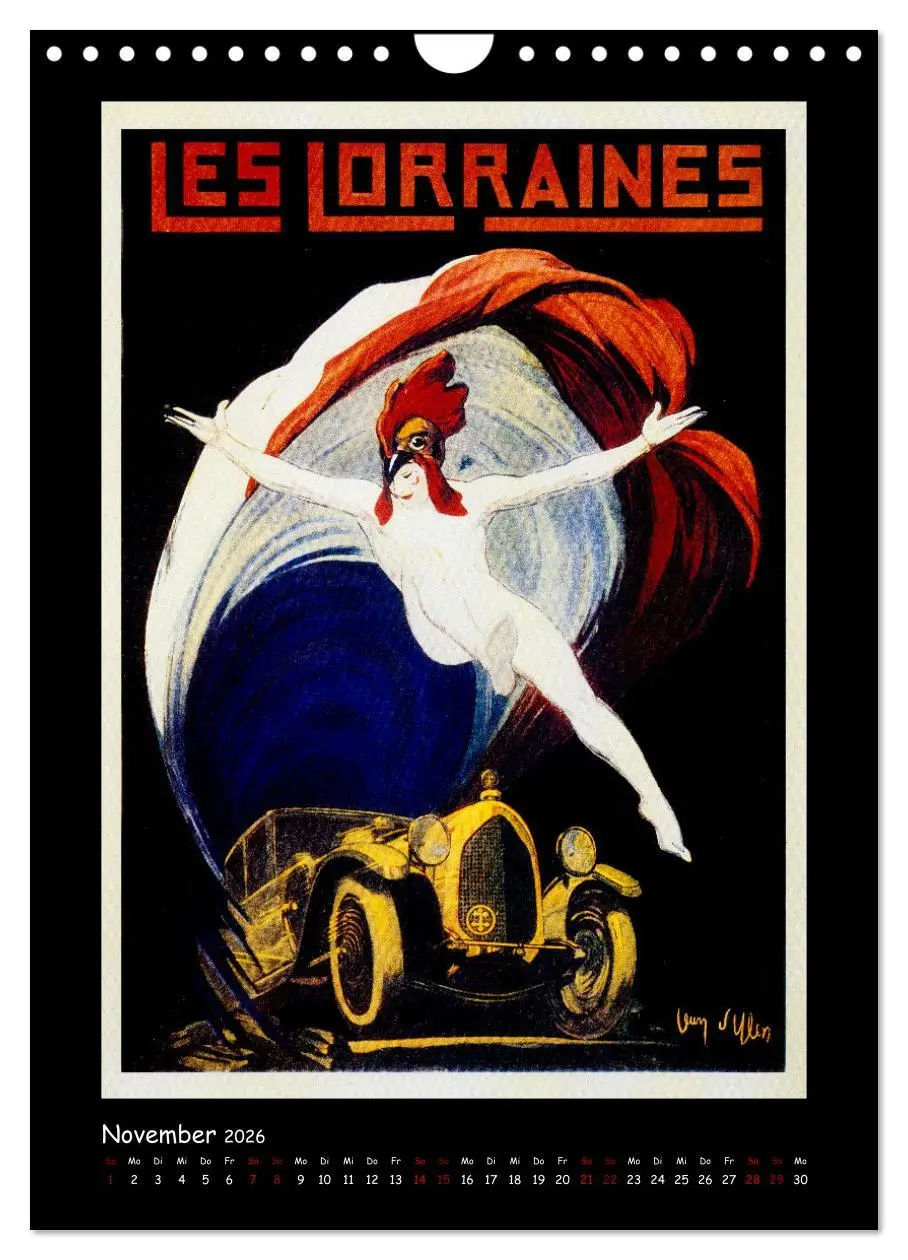 Bild: 9783516351248 | Historische Automobilplakate (Wandkalender 2026 DIN A4 hoch),...