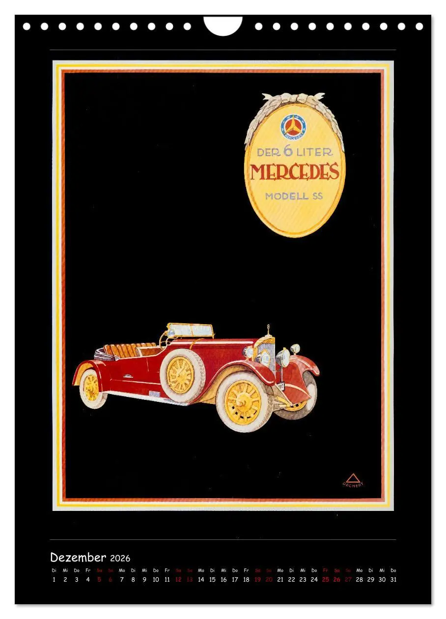 Bild: 9783516351248 | Historische Automobilplakate (Wandkalender 2026 DIN A4 hoch),...