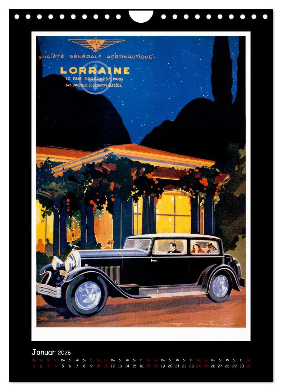 Bild: 9783516351248 | Historische Automobilplakate (Wandkalender 2026 DIN A4 hoch),...