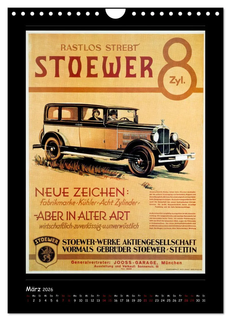 Bild: 9783516351248 | Historische Automobilplakate (Wandkalender 2026 DIN A4 hoch),...