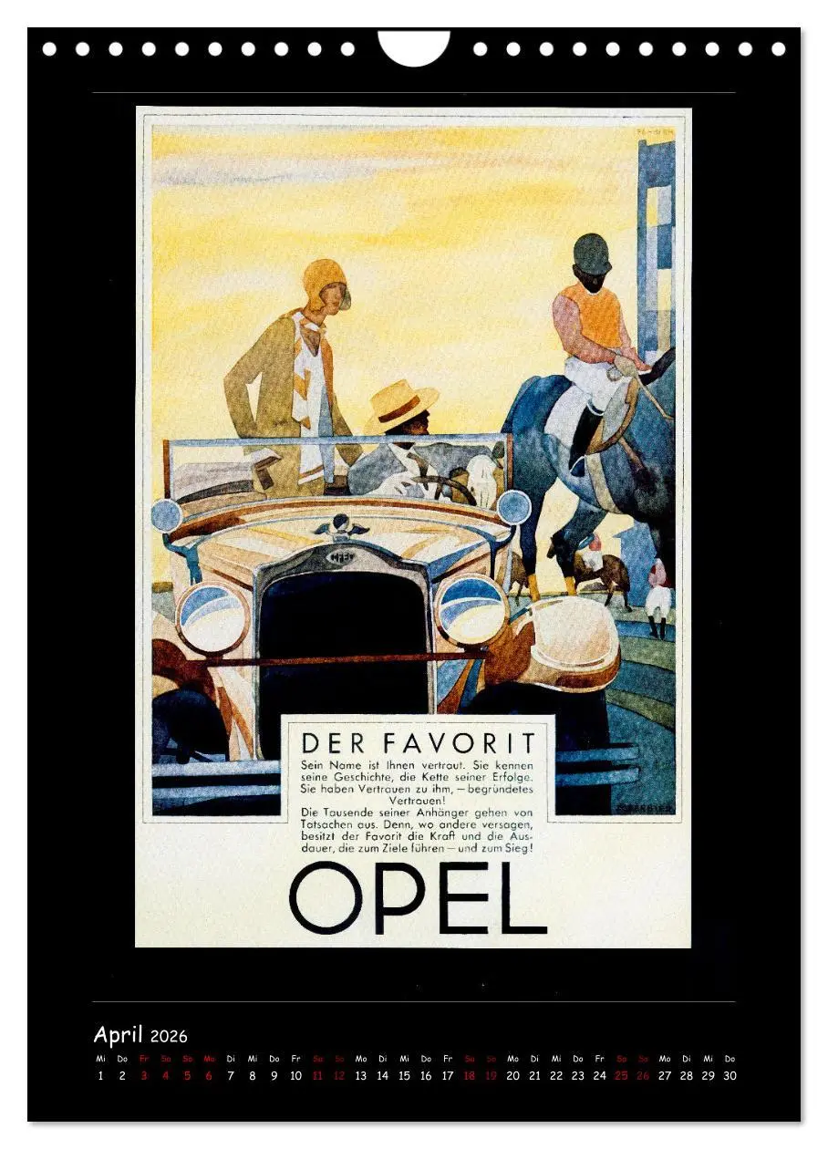 Bild: 9783516351248 | Historische Automobilplakate (Wandkalender 2026 DIN A4 hoch),...