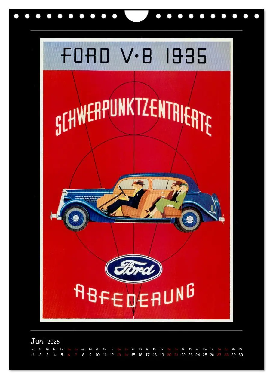 Bild: 9783516351248 | Historische Automobilplakate (Wandkalender 2026 DIN A4 hoch),...