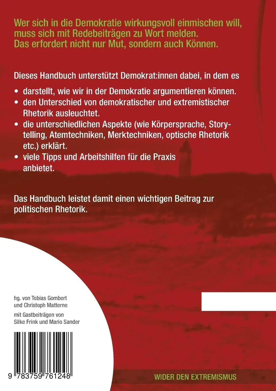 Rückseite: 9783759761248 | Demokratische Rhetorik | Tobias Gombert (u. a.) | Taschenbuch | 600 S.