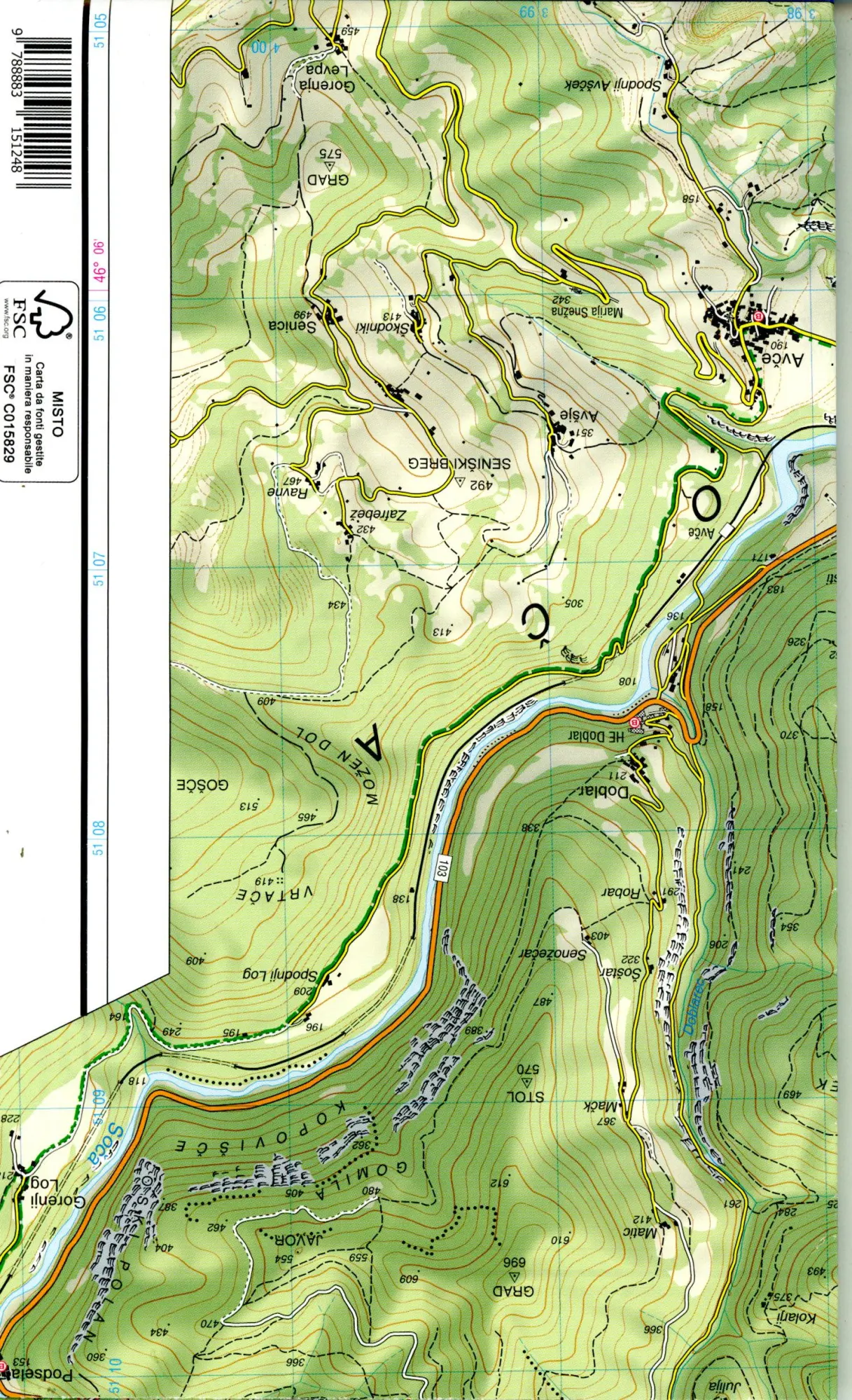 Bild: 9788883151248 | Tabacco Wandern 1 : 25 000 Valli del Natisone | Cividale - Krn/M. Nero