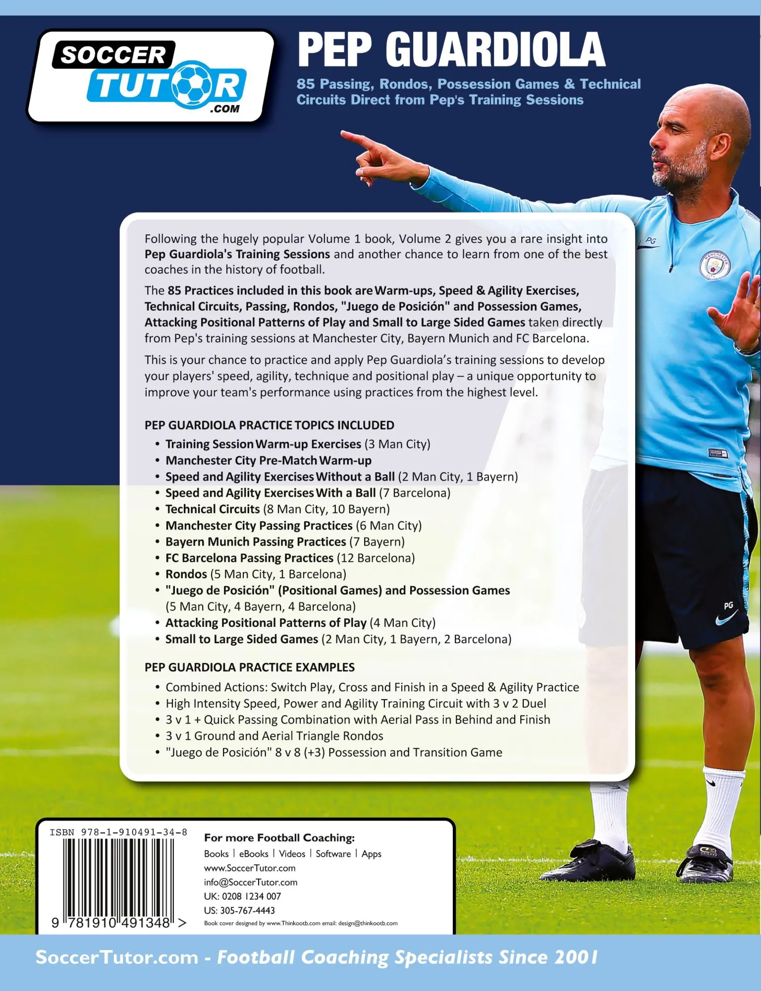 Rückseite: 9781910491348 | Pep Guardiola - 85 Passing, Rondos, Possession Games &amp; Technical...
