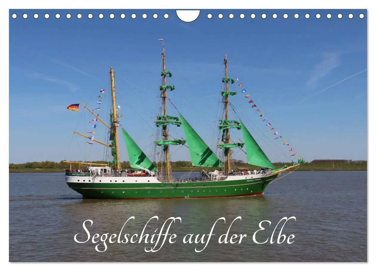 Cover: 9783457871348 | Segelschiffe auf der Elbe (Wandkalender 2026 DIN A4 quer), CALVENDO...