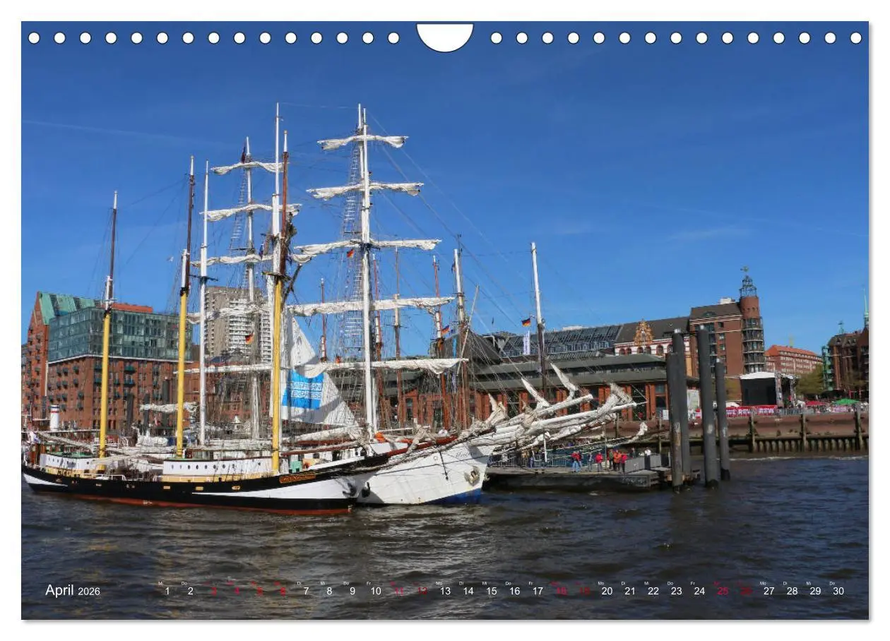 Bild: 9783457871348 | Segelschiffe auf der Elbe (Wandkalender 2026 DIN A4 quer), CALVENDO...