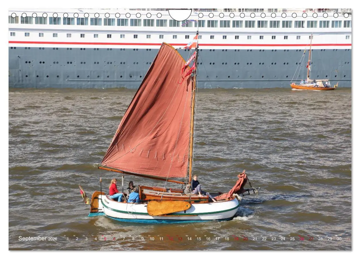 Bild: 9783457871348 | Segelschiffe auf der Elbe (Wandkalender 2026 DIN A4 quer), CALVENDO...