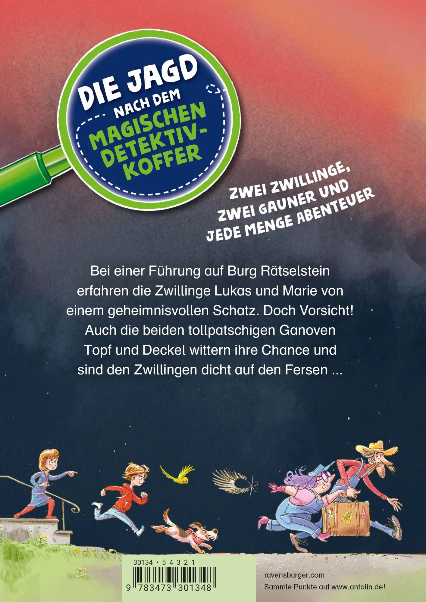 Rückseite: 9783473301348 | Die Jagd nach dem magischen Detektivkoffer, Band 4 - Achtung,...