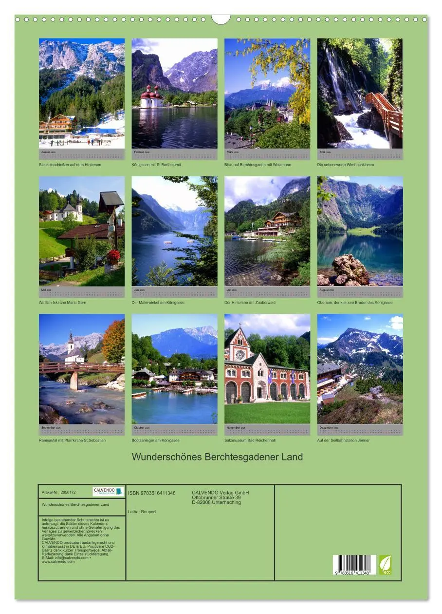 Bild: 9783516411348 | Wunderschönes Berchtesgadener Land (Wandkalender 2026 DIN A2 hoch),...