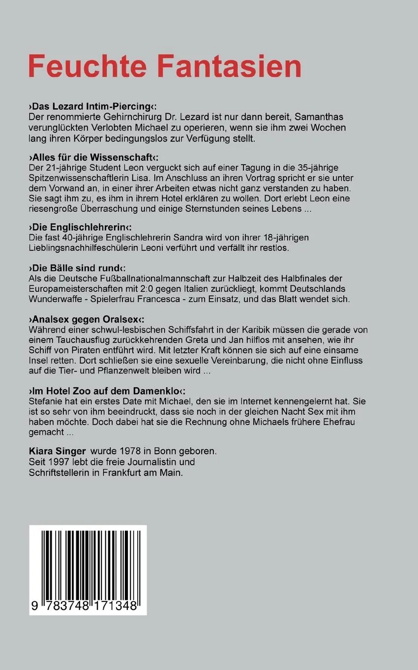 Rückseite: 9783748171348 | Feuchte Fantasien | BDSM-Erotik | Kiara Singer | Taschenbuch | 140 S.