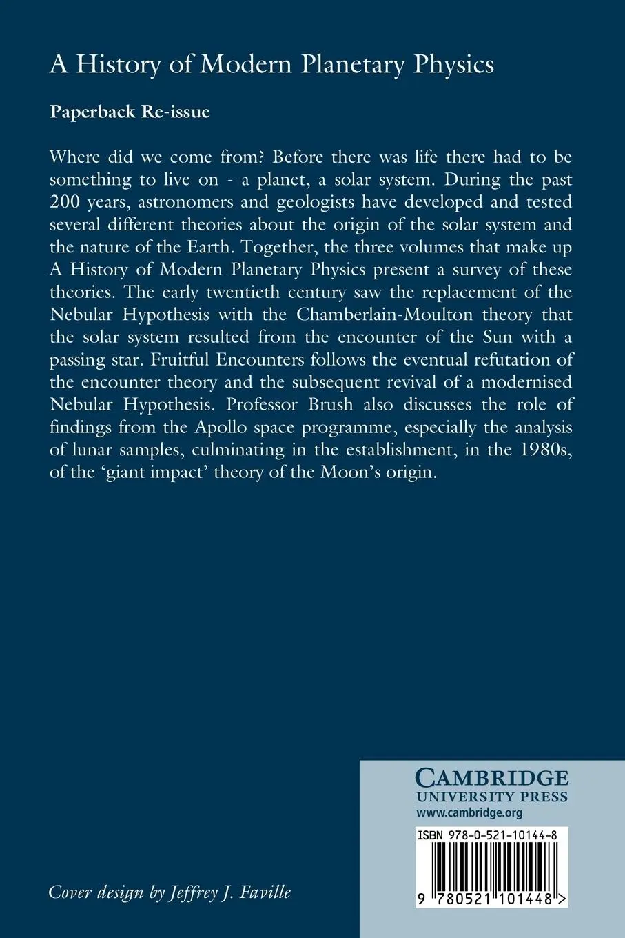 Rückseite: 9780521101448 | A History of Modern Planetary Physics | Stephen G. Brush (u. a.)