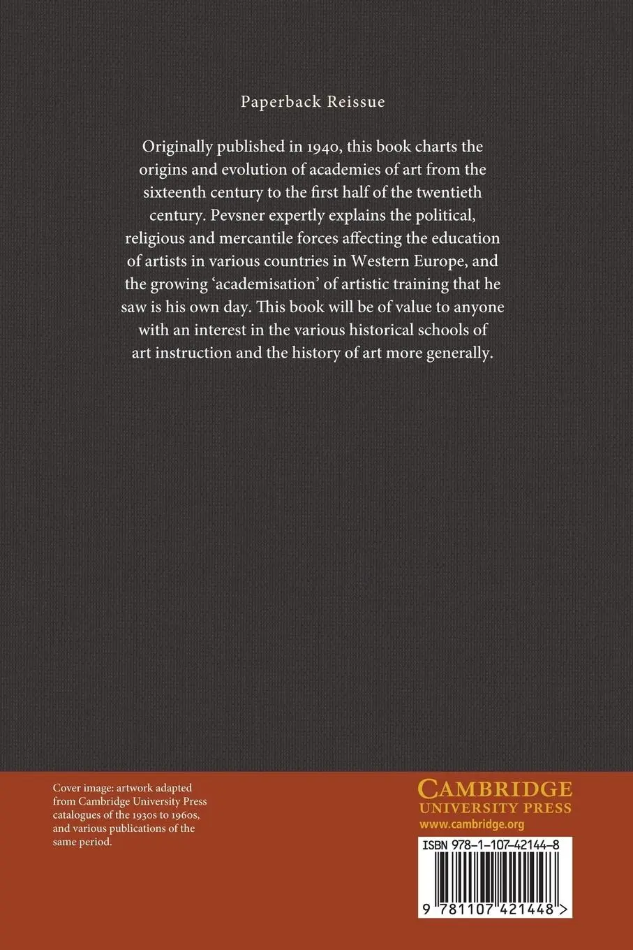 Rückseite: 9781107421448 | Academies of Art | Past and Present | Nikolaus Pevsner | Taschenbuch