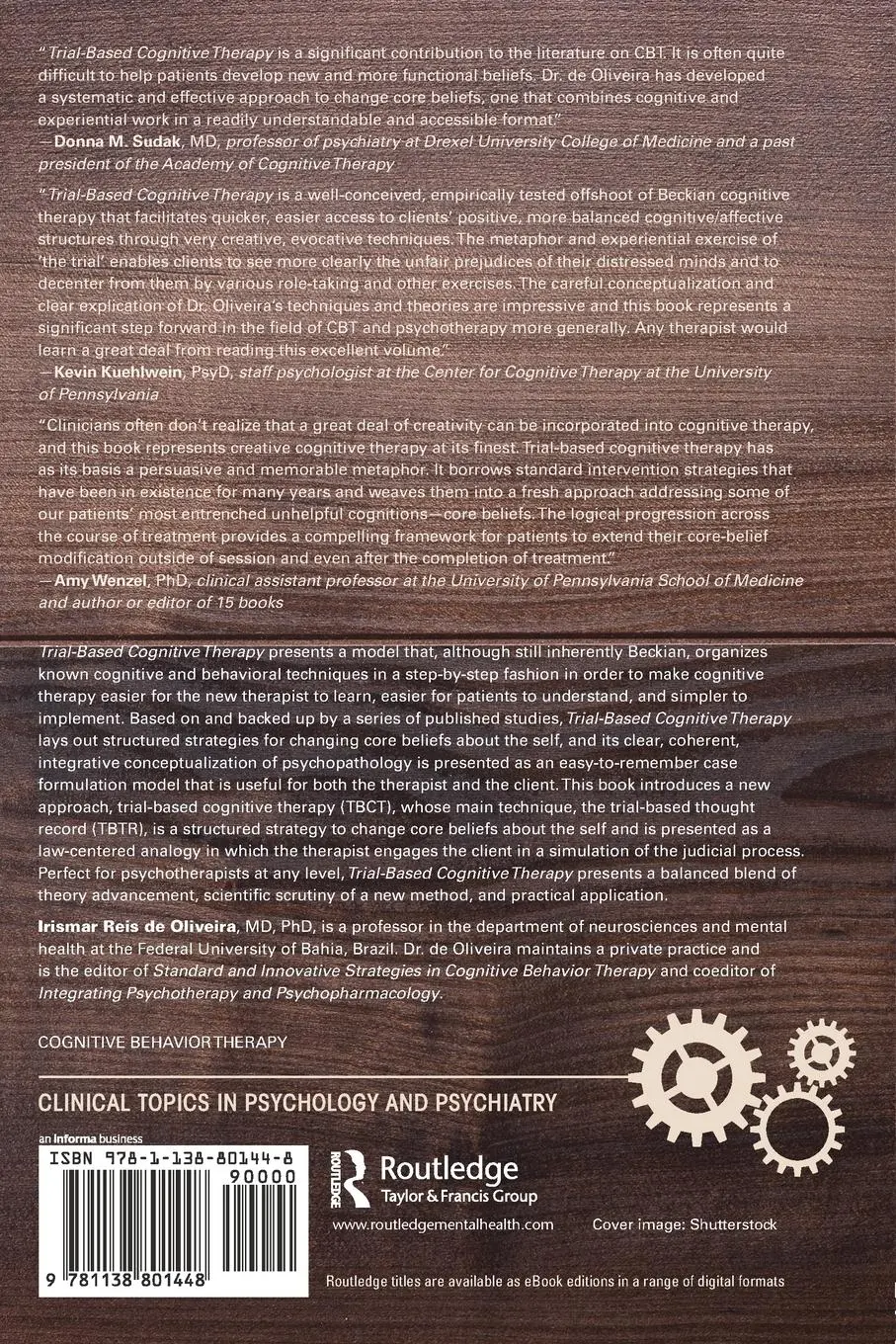 Rückseite: 9781138801448 | Trial-Based Cognitive Therapy | A Manual for Clinicians | Oliveira