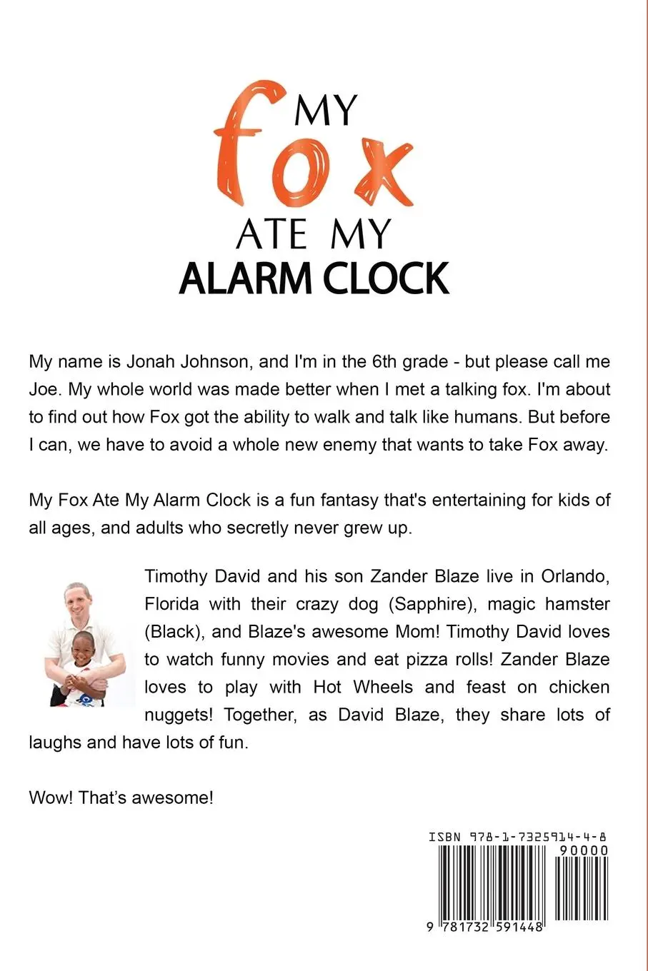 Rückseite: 9781732591448 | My Fox Ate My Alarm Clock | David Blaze | Taschenbuch | Englisch