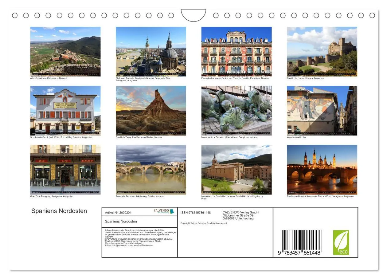 Bild: 9783457861448 | Spaniens Nordosten (Wandkalender 2026 DIN A4 quer), CALVENDO...