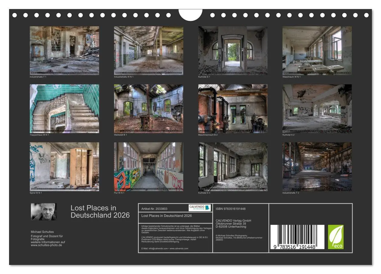 Bild: 9783516191448 | Lost Places in Deutschland 2026 (Wandkalender 2026 DIN A4 quer),...